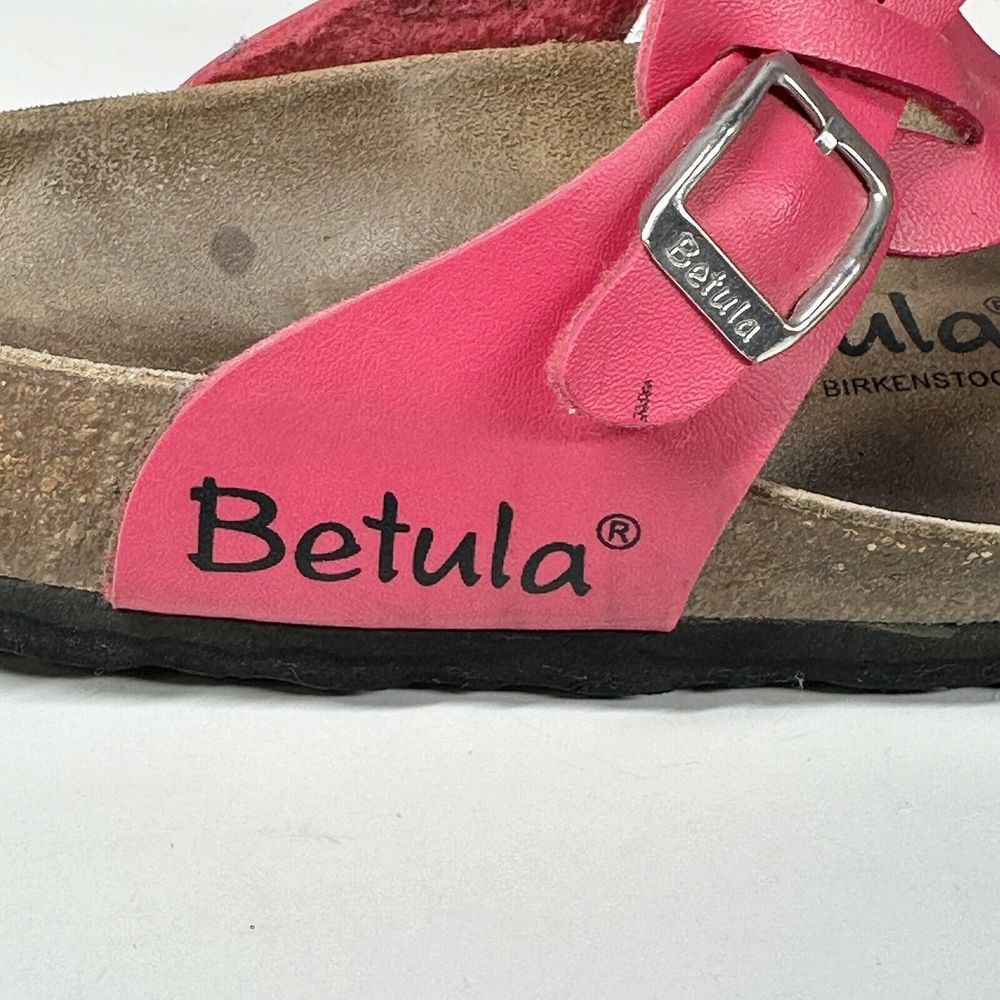 Betula By Birkenstock Gizeh T-Strap Pink Sandals Womens Size 6 (EU 37) Cork - Picture 10 of 16
